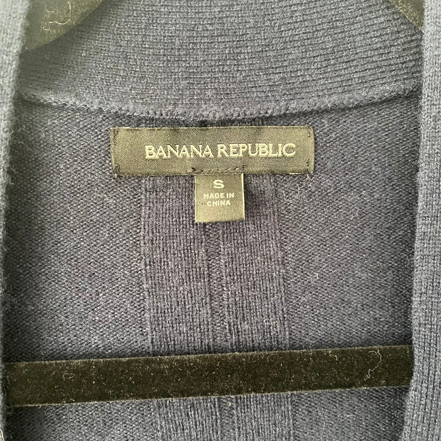 Banana Republic Feather Touch Open Cardigan in Navy Blue Size S Wool Cashmere