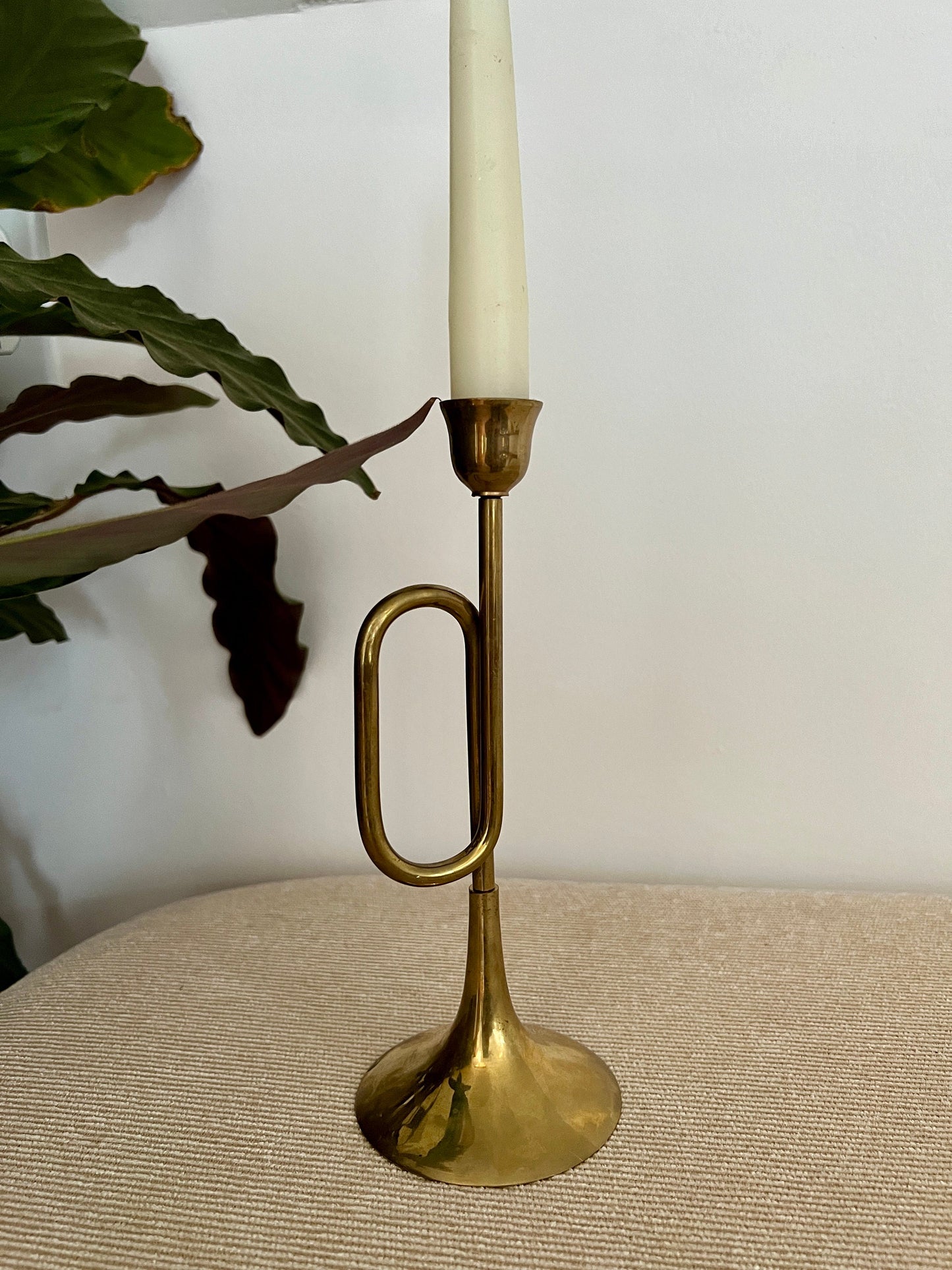 Vintage Trumpet Horn Candlesticks Brass Musical Band InstrumentsShaped Metal Bugles Classic Christmas Ornaments Mixed Holiday Lighting