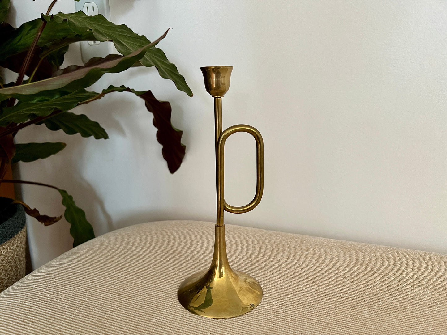 Vintage Trumpet Horn Candlesticks Brass Musical Band InstrumentsShaped Metal Bugles Classic Christmas Ornaments Mixed Holiday Lighting