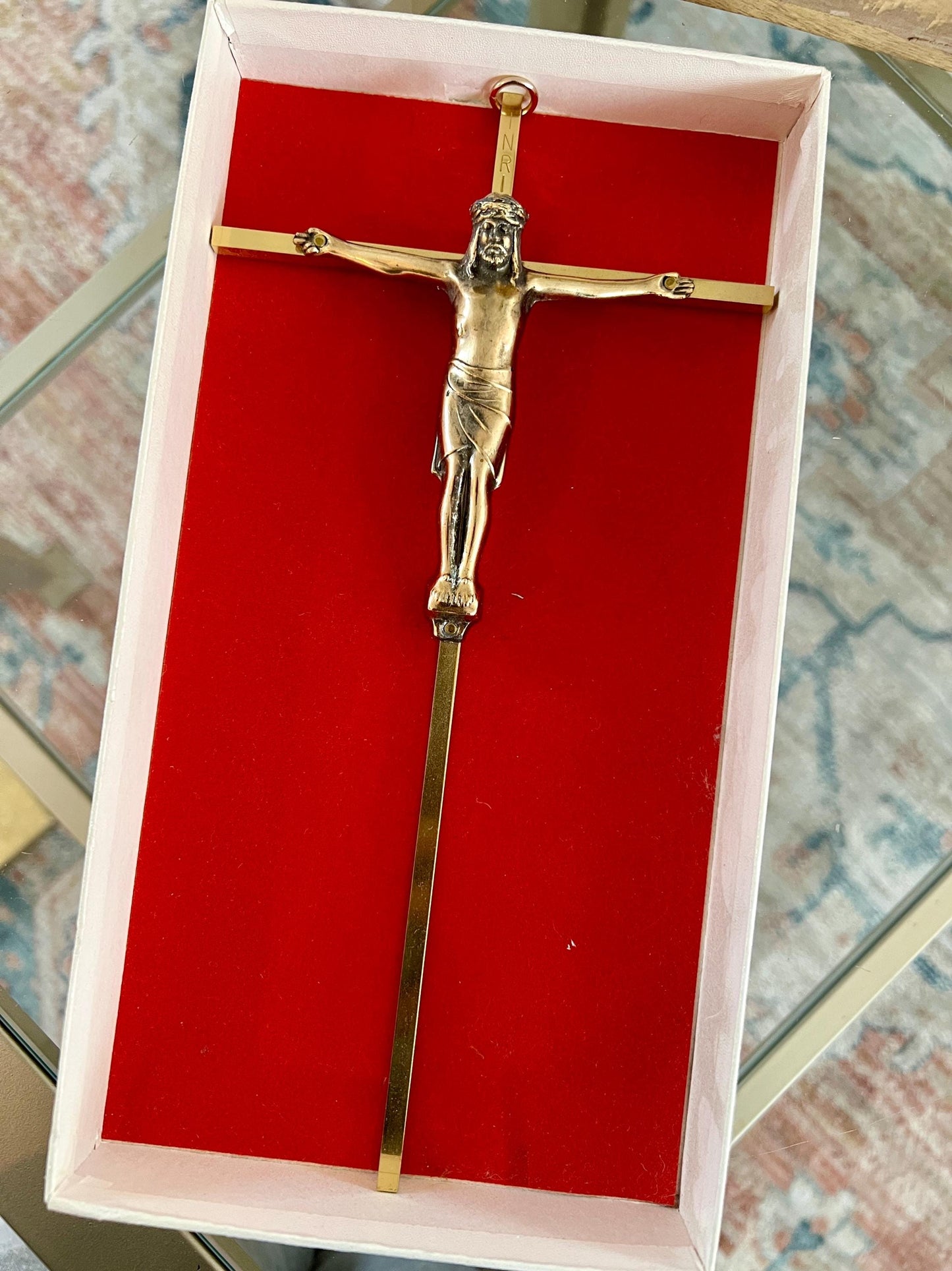 Vintage Brass Crucifix, Christening Gifts, Religious Cross, Religious Gift Ideas, Baptism, Gift Ideas Cross Vintage Crucifixes, Catholic